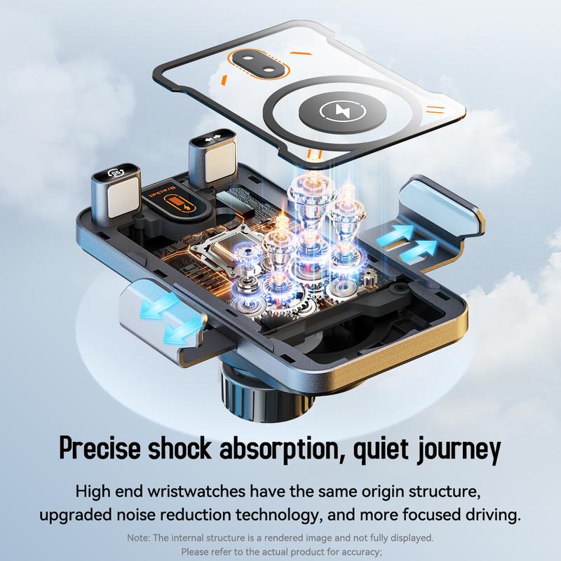 🔥HOT SALE 49% OFF🎁⚡Over 50K sold! 📱Smart 2-in-1 Car Rotating Mobile Phone Holder & Wireless Charger⚡